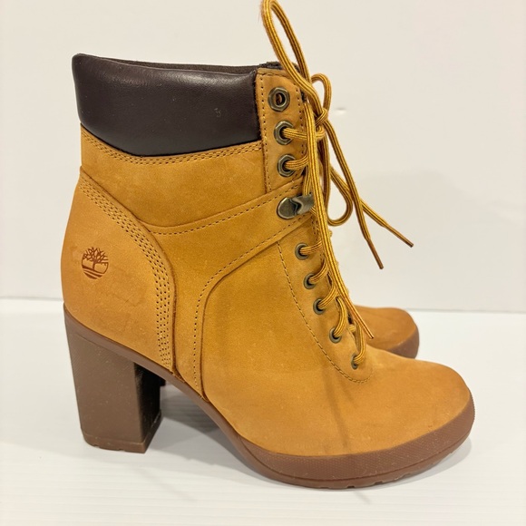 Timberland Camdale Field Boot Tan&brown Lace Up Sz6.5 Rugged & Feminine Edgy - Picture 1 of 9